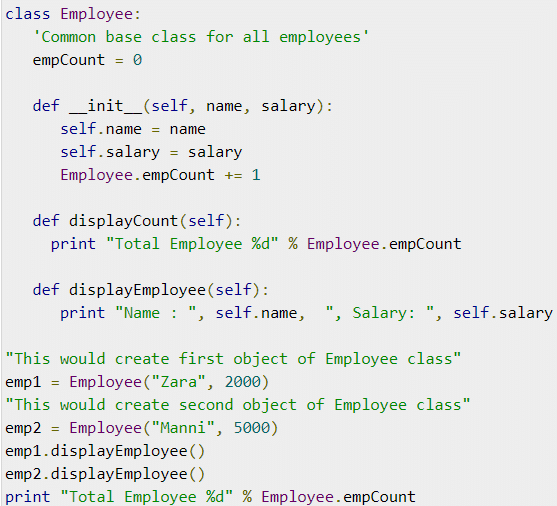 Instance - individual object of a certain class