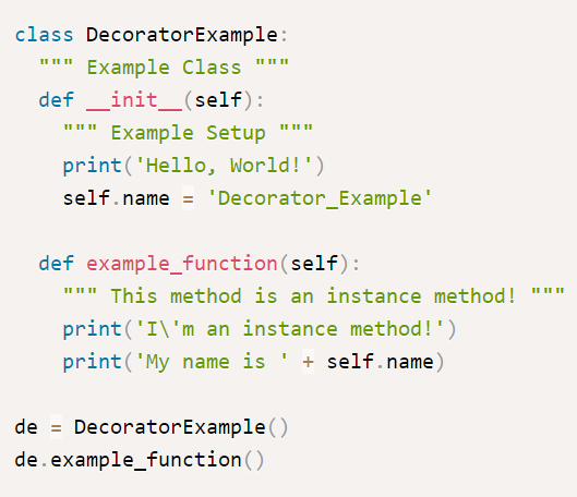 Methods example