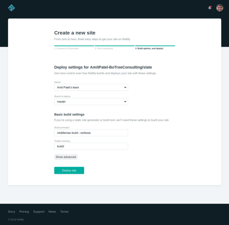 Build Settings for Middleman