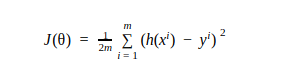 Cost function is denoted by