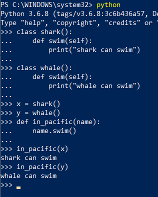 example of polymorphism