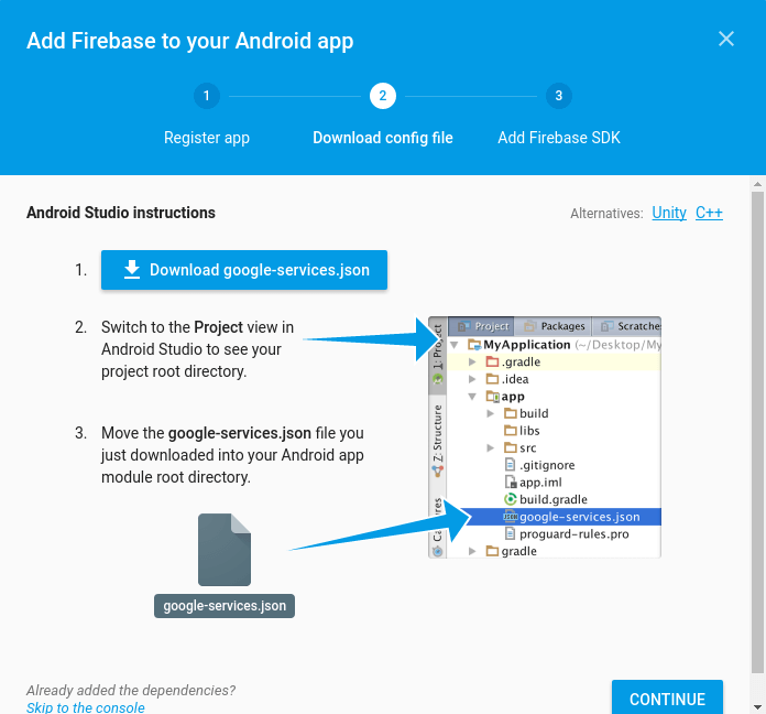 firebase app dashborad