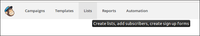 Lists tab