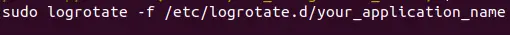 log rotate configuration file