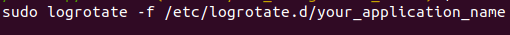 log rotate configuration file