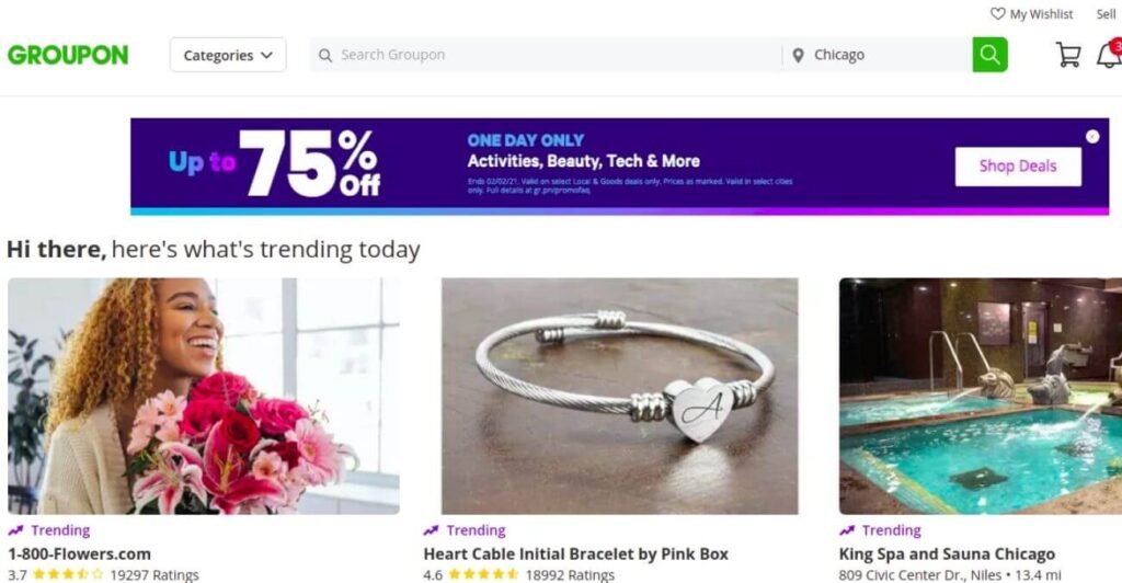 Groupons - eCommerce marketplace
