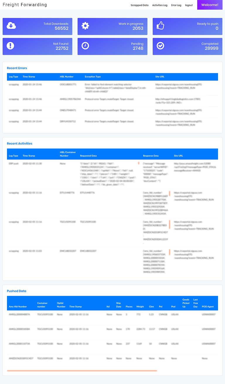 Freight Forwarding & Transport Logistics App