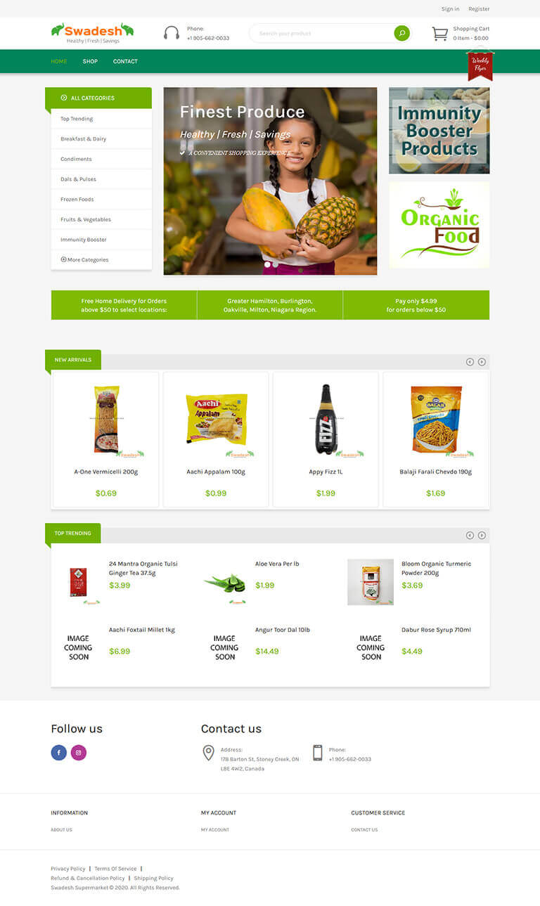 Online Grocery Store (E-commerce) Case Study